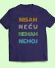 nisam necu nemam nemoj muska majica teget